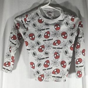 Marvel Spider-Man All-Over Print Boy's Long Sleeve Shirt Pajama Top Size 6